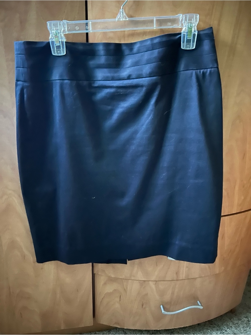 Banana Republic Black Leather-Look Pencil Skirt